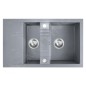 Novaservis Éviers - Evier double en granit 790x480 mm, gris DRGM3/48/79GA Novaservis Éviers - Evier double en granit 790x480 mm, gris DRGM3/48/79GA
