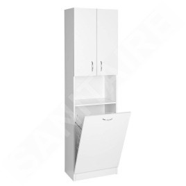 Aqualine Simplex Eco - Armoire avec panier 500x1800x300 mm, blanc mat SIME510