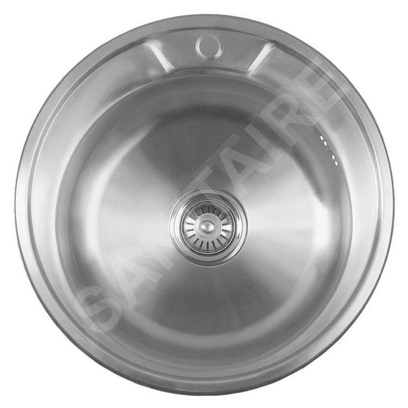 Aqualine Éviers - Evier, diamètre 510 mm, acier inoxydable AQ051B