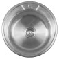 Aqualine Éviers - Evier, diamètre 510 mm, acier inoxydable AQ051B