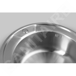 Aqualine Éviers - Evier, diamètre 510 mm, acier inoxydable AQ051B