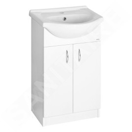 Aqualine Simplex Eco - Armoire lavabo avec lavabo 530x835x307 mm, blanc mat SIME550