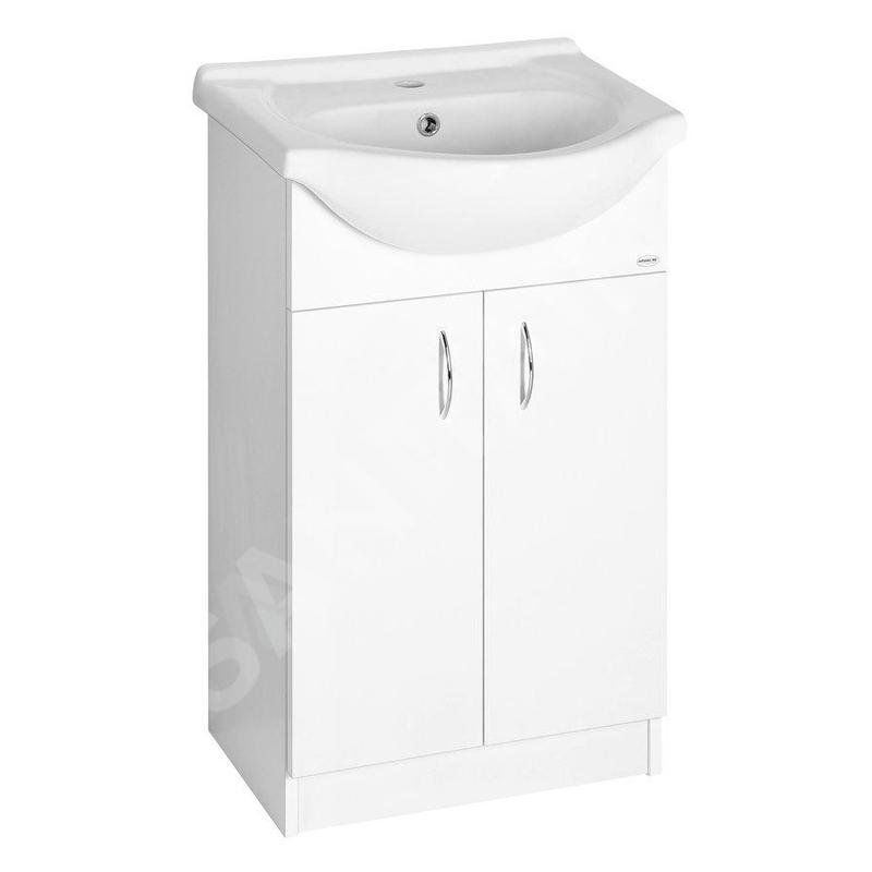Aqualine Simplex Eco - Armoire lavabo avec lavabo 530x835x307 mm, blanc mat SIME550 Aqualine Simplex Eco - Armoire lavabo avec lavabo 530x835x307 mm, blanc mat SIME550