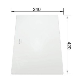 Blanco Accessoires - Planche à découper 420x240 mm, verre/blanc 225333