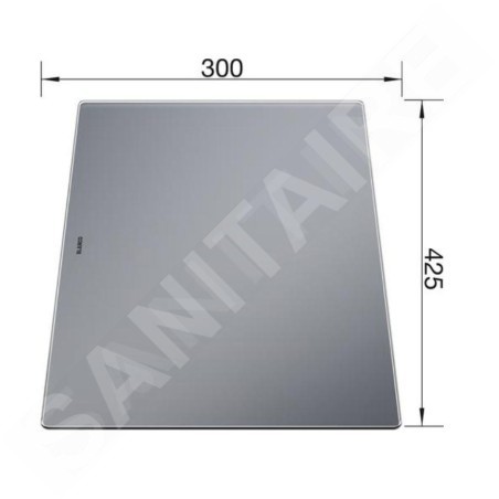 Blanco Accessoires - Planche à découper 425x300 mm verre / argent 230970