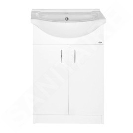 Aqualine Simplex Eco - Armoire lavabo avec lavabo 530x835x307 mm, blanc mat SIME550