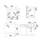 Blanco Solis 340/180 - Évier 585x500 mm avec commande excentrique PushControl, inox brossé 526132 Blanco Solis 340/180 - Évier 585x500 mm avec commande excentrique PushControl, inox brossé 526132