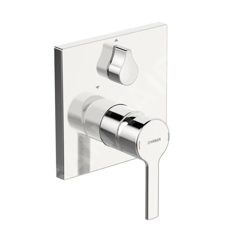 Hansa Ronda - Mitigeur de baignoire encastré, avec inverseur pour 2 sorties, chrome 83849583