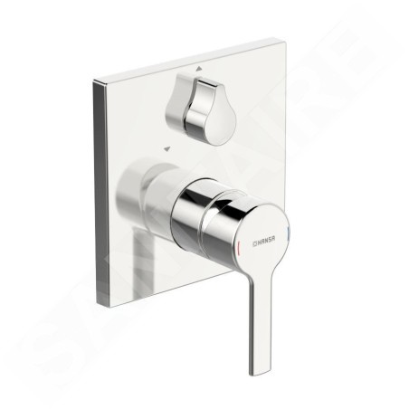 Hansa Ronda - Mitigeur de baignoire encastré, avec inverseur pour 2 sorties, chrome 83849583