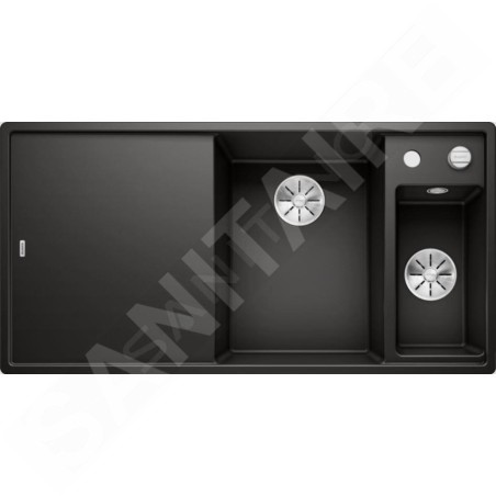 Blanco Axia III 6 - Évier en silgranit 1000x510 mm, avec commande de vidage et accessoires, noir 525851