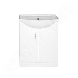 Aqualine Simplex Eco - Armoire lavabo avec lavabo 567x835x307 mm, blanc mat SIME600