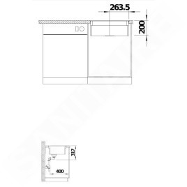 Blanco Etagon 500 - Évier en silgranit, 527x427 mm, avec rails, anthracite 526343