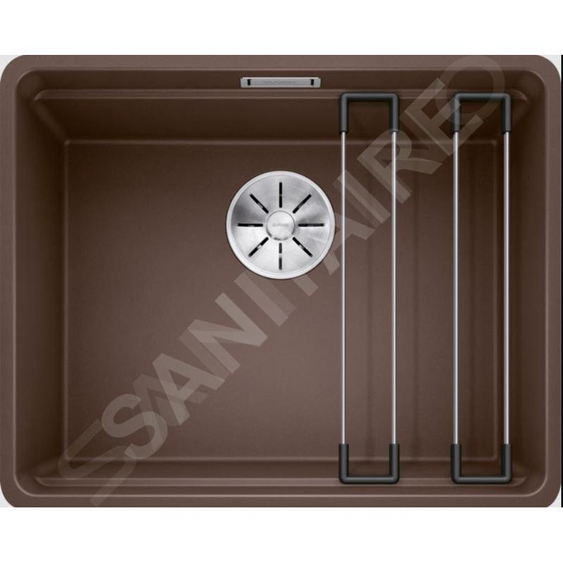 Blanco Etagon 500 - Évier en silgranit, 527x427 mm, avec rails, café 526348