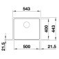 Blanco Subline 500 - Évier en silgranit, 543x443 mm, SteelFrame, noir 525997