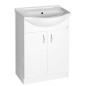 Aqualine Simplex Eco - Armoire lavabo avec lavabo 630x835x307 mm, blanc mat SIME650