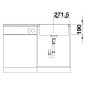 Blanco Subline 500 - Évier en silgranit, 543x443 mm, SteelFrame, noir 525997