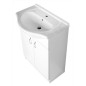 Aqualine Simplex Eco - Armoire lavabo avec lavabo 630x835x307 mm, blanc mat SIME650
