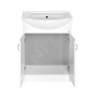 Aqualine Simplex Eco - Armoire lavabo avec lavabo 630x835x307 mm, blanc mat SIME650