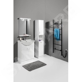 Aqualine Simplex Eco - Armoire lavabo avec lavabo 630x835x307 mm, blanc mat SIME650