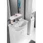 Aqualine Simplex Eco - Armoire lavabo avec lavabo 630x835x307 mm, blanc mat SIME650