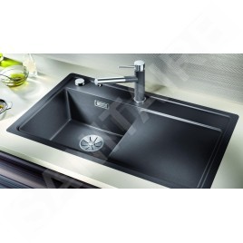 Blanco Zenar 45 - Évier en silgranit, 848x498 mm, avec commande de vidage, noir 526040