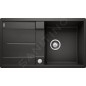 Blanco Metra 5 - Évier en silgranit, 850x490 mm, avec commande de vidage, noir 525921