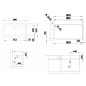 Blanco Vintera XL 9 - Évier en silgranit, 896x510 mm, blanc 526105