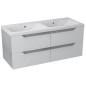 Sapho Wave II - Meuble double-lavabo 1200x500x480 mm, blanc/chêne argenté WA122 Sapho Wave II - Meuble double-lavabo 1200x500x480 mm, blanc/chêne argenté WA122
