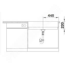 Blanco Vintera XL 9 - Évier en silgranit, 896x510 mm, café 526108