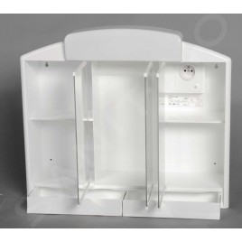 Aqualine Rano - Armoire de toilette 590x510x160 mm, blanc 541302