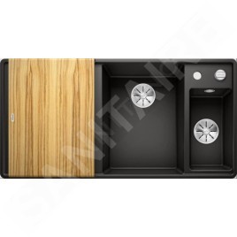 Blanco Axia III 6 - Évier en silgranit, 990x500 mm, avec commande de vidage et accessoires, noir 525855