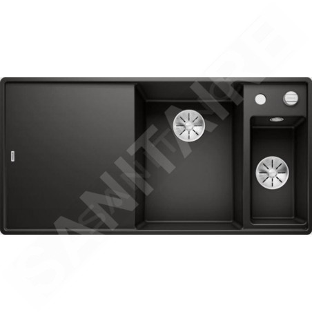 Blanco Axia III 6 - Évier en silgranit, 990x500 mm, avec commande de vidage et accessoires, noir 525854