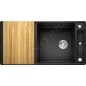 Blanco Axia III XL 6 - Évier en silgranit, 990x500 mm, avec commande de vidage et accessoires, noir 525860