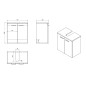Aqualine Dino - Meuble lavabo 500x300x500 mm, blanc 57030 Aqualine Dino - Meuble lavabo 500x300x500 mm, blanc 57030
