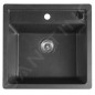 Sapho Éviers - Évier en granite, 530x500 mm, noir GR1034 Sapho Éviers - Évier en granite, 530x500 mm, noir GR1034