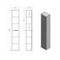 Aqualine Zoja - Armoire 250x1400x200 mm, blanc 51125