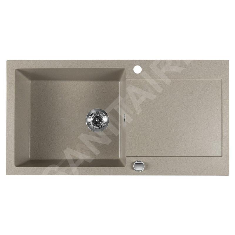 Sapho Éviers - Évier en granite, 970x500 mm, beige GR1612 Sapho Éviers - Évier en granite, 970x500 mm, beige GR1612