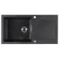Sapho Éviers - Évier en granite, 970x500 mm, noir GR1614 Sapho Éviers - Évier en granite, 970x500 mm, noir GR1614