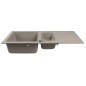 Sapho Éviers - Evier en granit, 960x480 mm, beige GR1332 Sapho Éviers - Evier en granit, 960x480 mm, beige GR1332