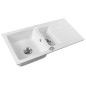 Sapho Éviers - Evier en granit, 960x480 mm, blanc GR1331 Sapho Éviers - Evier en granit, 960x480 mm, blanc GR1331