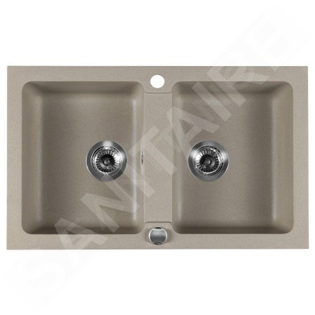 Sapho Éviers - Evier en granit, 780x475 mm, beige GR2222