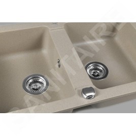 Sapho Éviers - Evier en granit, 780x475 mm, beige GR2222