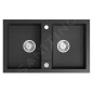 Sapho Éviers - Evier en granit, 780x475 mm, noir GR2224 Sapho Éviers - Evier en granit, 780x475 mm, noir GR2224