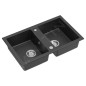 Sapho Éviers - Evier en granit, 780x475 mm, noir GR2224 Sapho Éviers - Evier en granit, 780x475 mm, noir GR2224