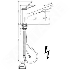Hansgrohe Zesis M33 - Mitigeur d'évier 150, pour chauffe-eau instantané, chrome 74806000