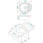 Alveus Ciklo - Évier 570x440mm, inox 1123826