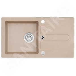 Alveus Cortina - Évier en granit 750x420 mm, beige 1133781