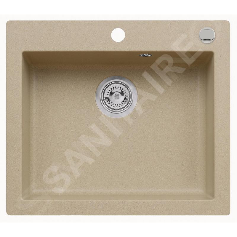 Alveus Cortina - Évier en granit 570x500 mm, avec commande de vidage, beige 1133446