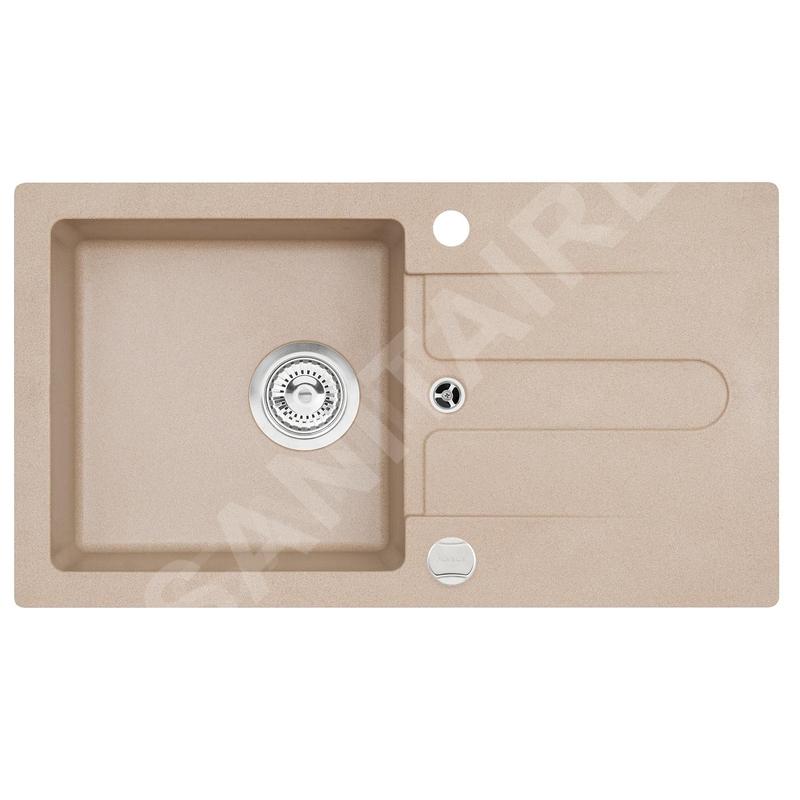 Alveus Cortina - Évier en granit 750x420 mm, avec commande de vidage, beige 1703055