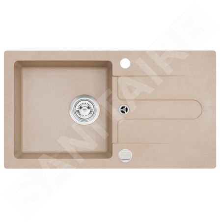 Alveus Cortina - Évier en granit 750x420 mm, avec commande de vidage, beige 1703055
